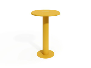 Высокий круглый алюминиевый журнальный столик с порошковым покрытием