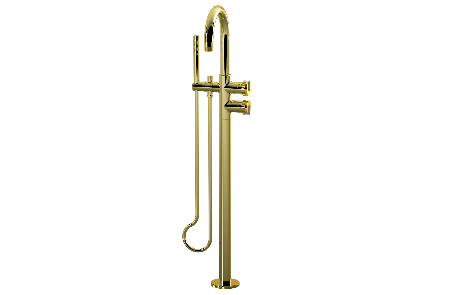 E-11554-R1AU-L1SN-PB Смеситель напольный отдельностоящий (внешняя часть) GRAFF MOD+