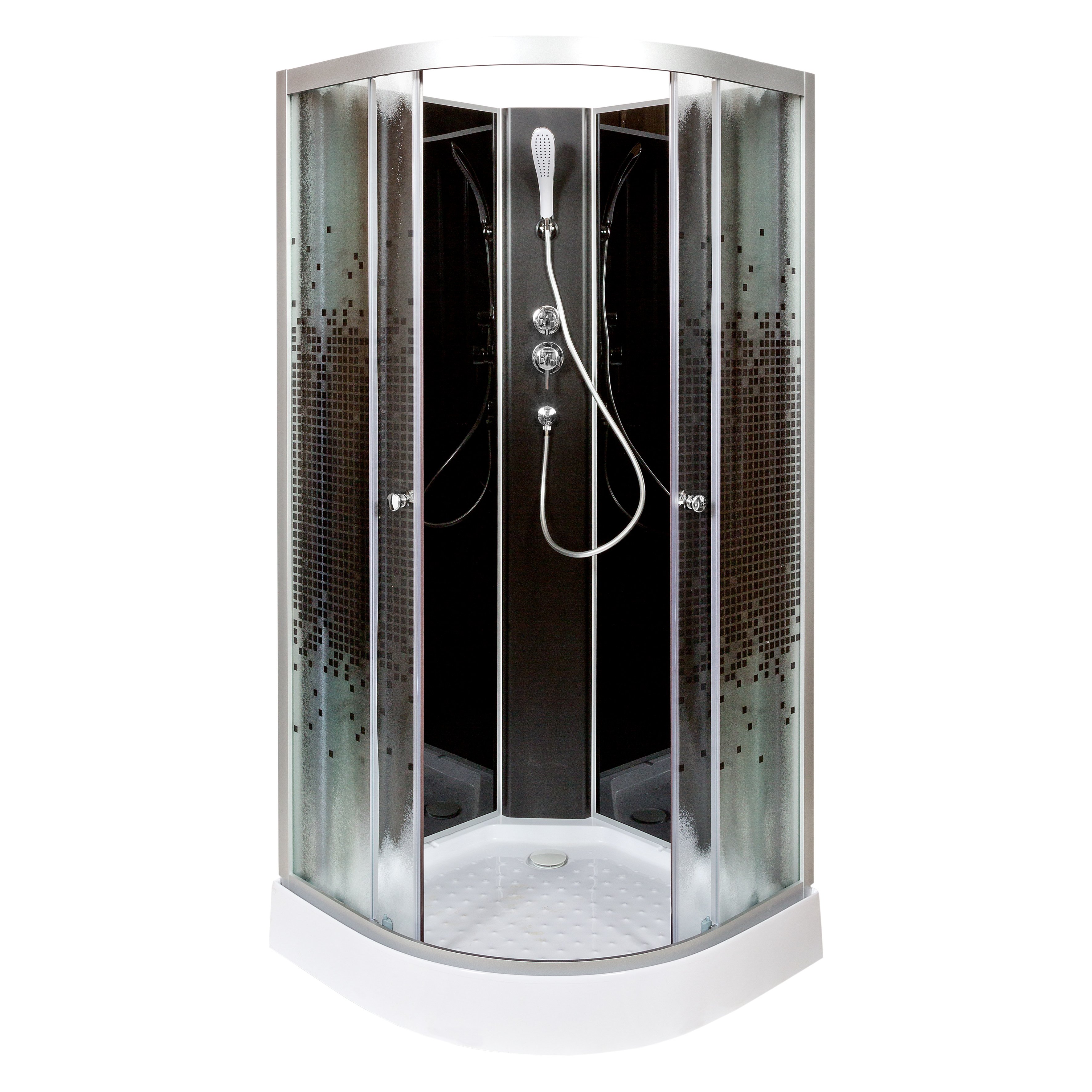 BМ4510 N с гидромассажем BLACK Душевая кабина DETO Серия ВМ L 809 N без крыши BLACK - Вид №11