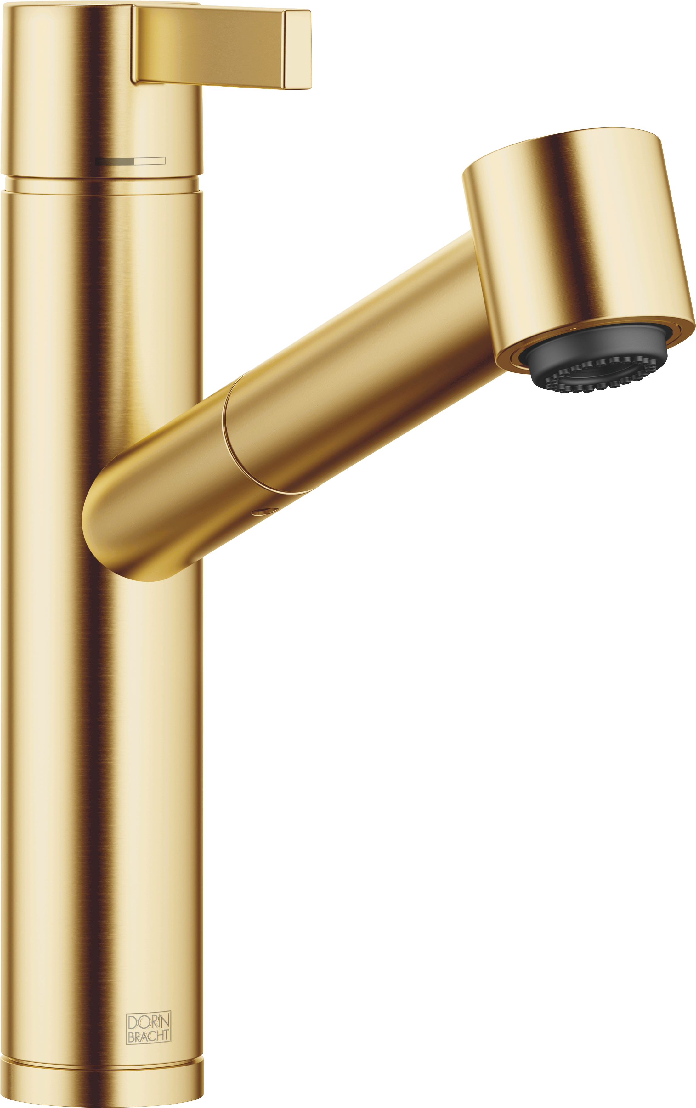 ENO Смеситель однорычажный, выдвижной, с функцией струи - Матовая дюрабрасс (23-каратное золото) 33875760-28