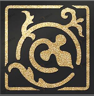 Декор Брест черный-шампань 60х60 Керамика Будущего sun-id-325008