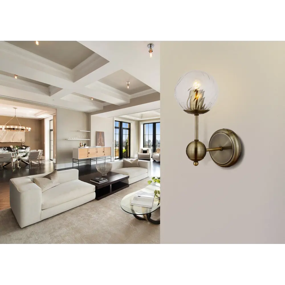 Бра «Galaxy» 596/1А 1хЕ27х60 Вт цвет античная бронза Escada STLM-2067370 - Вид №4