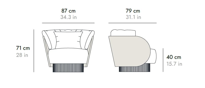 Ткань поворотный стул Punt Dune ARCH-00152561 - Вид №5
