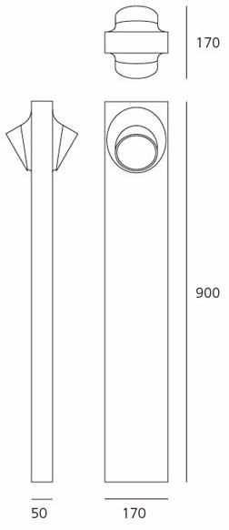 Artemide Светодиодный столбик из литого алюминия Ciclope sun-id-1465749 - Вид №2