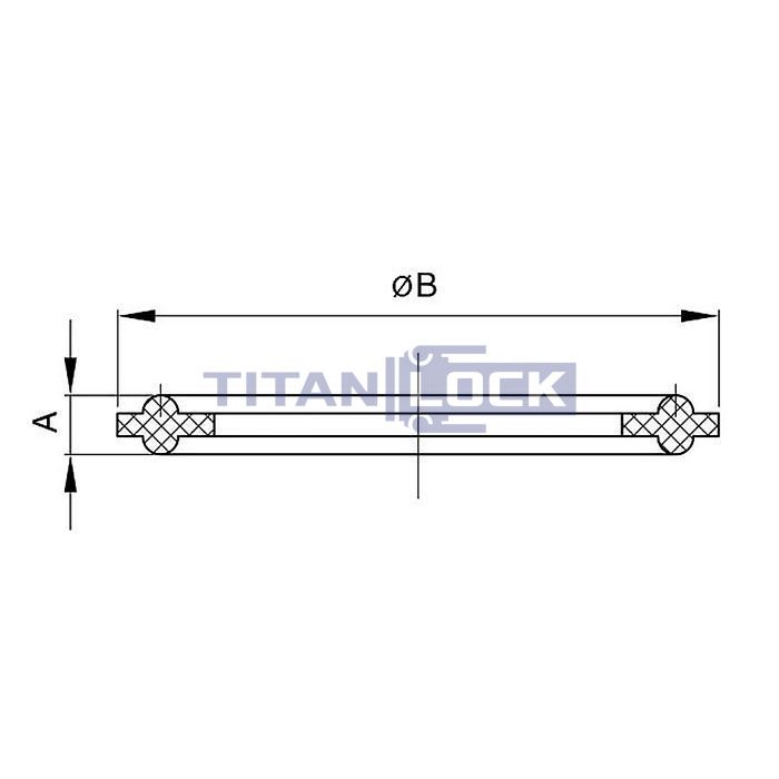 Уплотнение CLAMP DN20 EPDM (черный), DIN TL20EP-C TITAN LOCK  - Вид №1