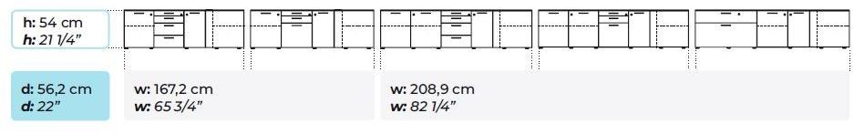 Bralco Низкий офисный шкаф на колесиках Operative sun-id-1370605 - Вид №2