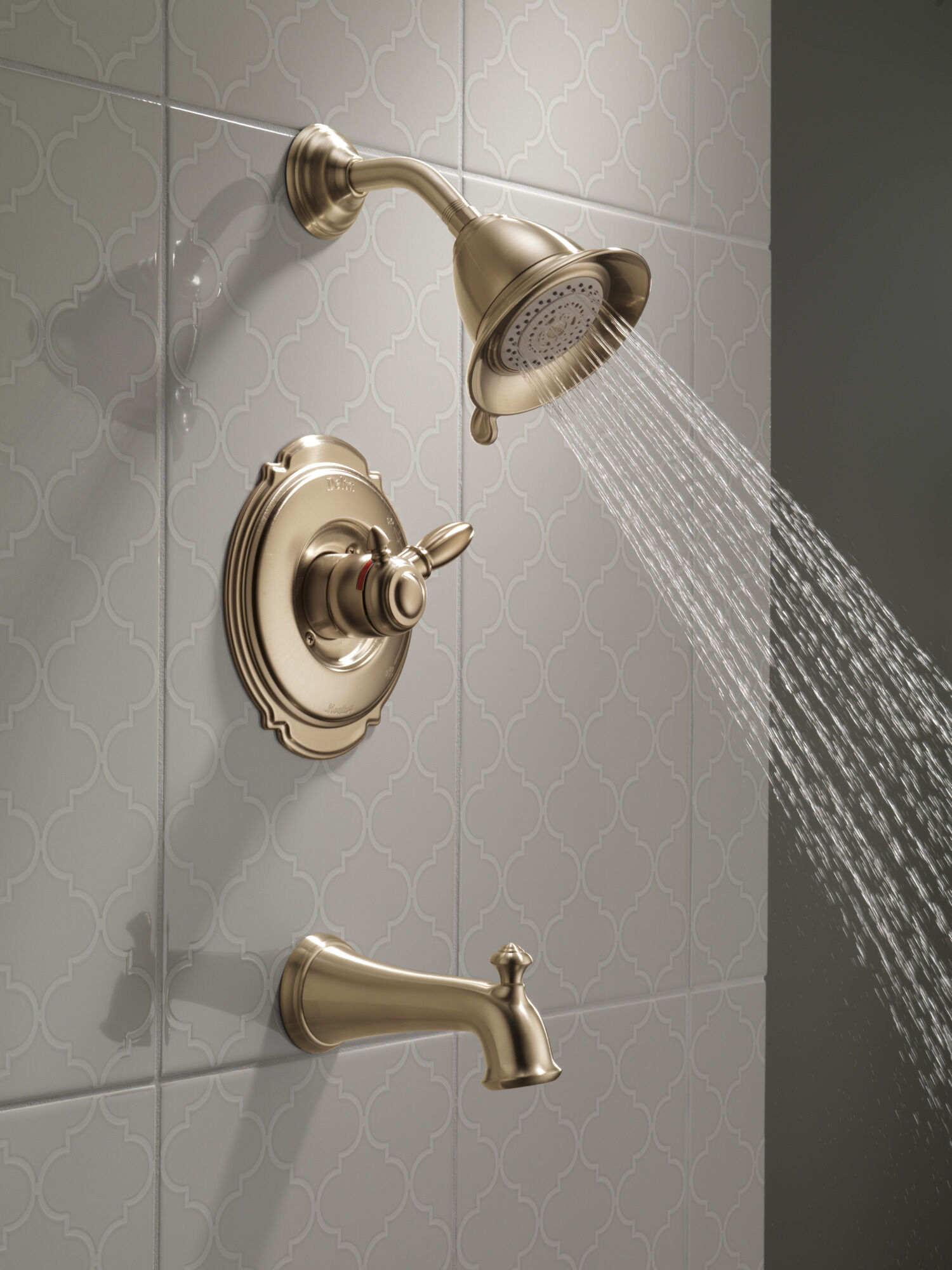 T17455-CZ Для ванны и душа Monitor® 17 Series Delta Faucet Victorian Шампанское бронза - Вид №4