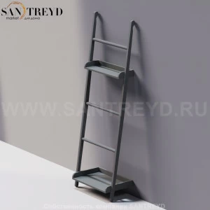 Agape STAIRS Вешалка для полотенец с двумя полками серая ACOM0545NG