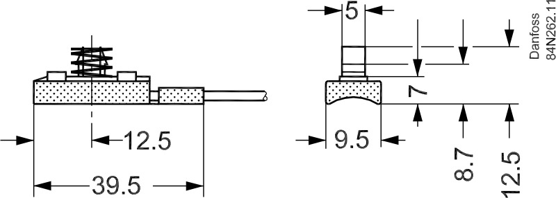 Danfoss AKS Датчик температури AKS 21 M 2.5m 084N2003  - Вид №3