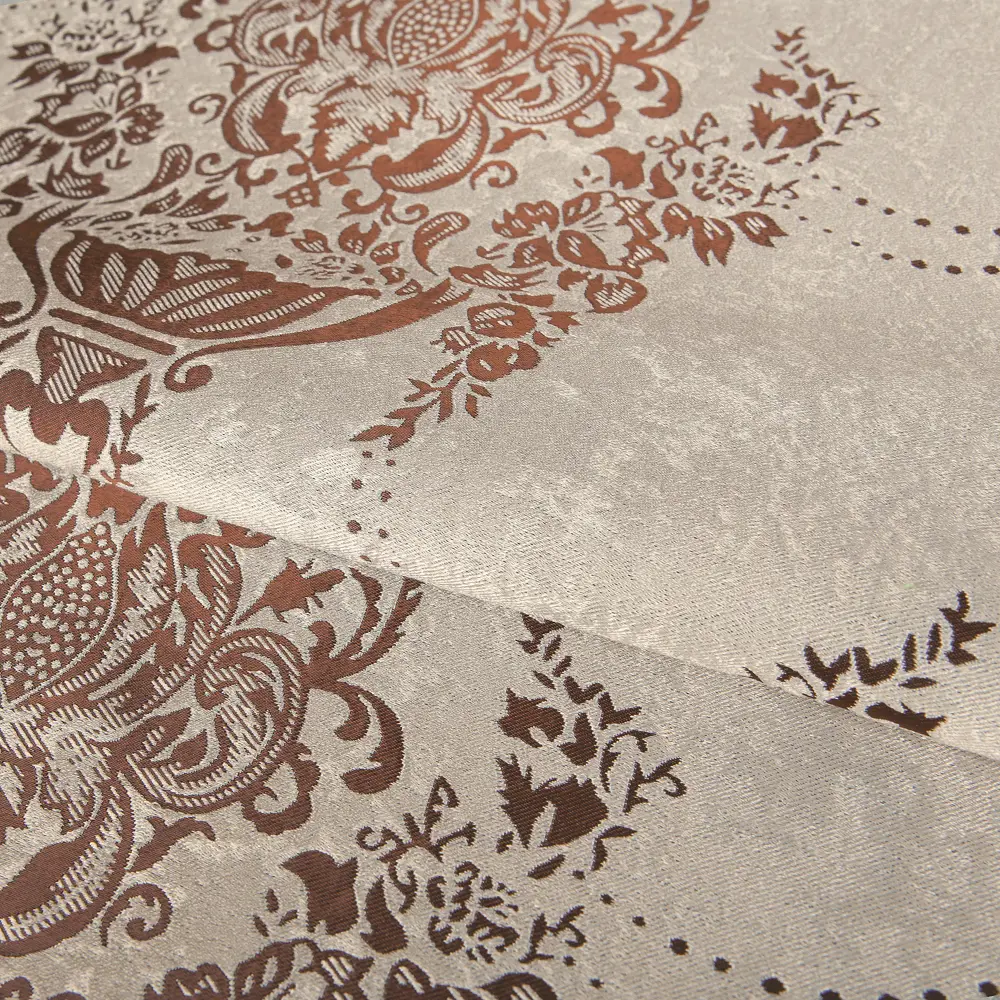 Ткань димаут «Вазоны», 280 см, вензель, цвет коричневый ТОРГОВЫЙ ДОМ ТЕКСТИЛЬ STLM-2181438