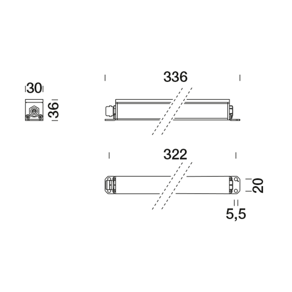 8419263 Встроенный светильник Platek MINI CORNICHE FULL INOX  MINI CORNICHE FULL INOX 300 mm - LED 4000K 26°  - Вид №2