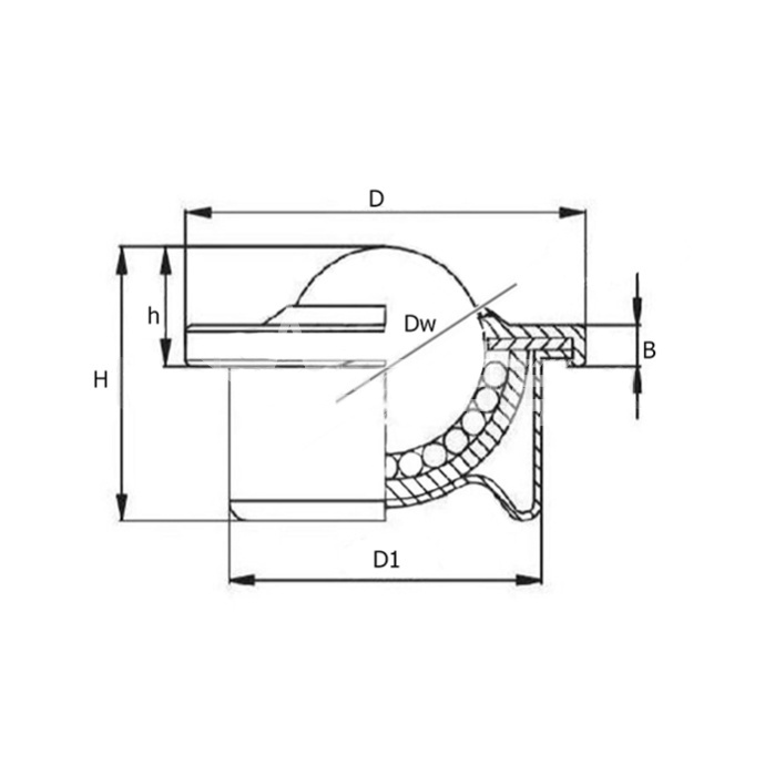 IS2249 Шариковая опора CY30H CS/CS ISKRA  - Вид №1