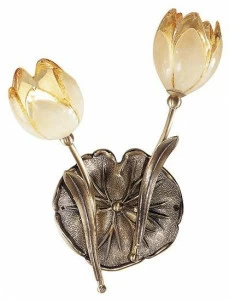 Possoni Illuminazione Настенный светильник из полированной атласной латуни с очками Tulipani 319/a2