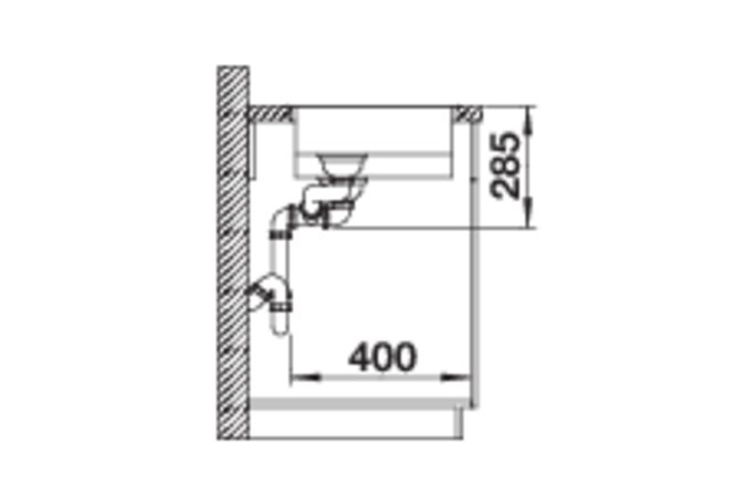 526131 Кухонная мойка Blanco Solis 340/180-IF чаша слева  Blanco Solis  - Вид №4