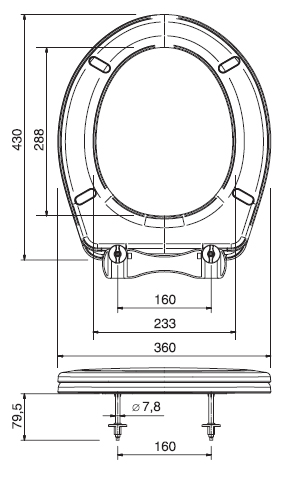 16141 Крышка сиденье для унитаза ОРИО  - Вид №1