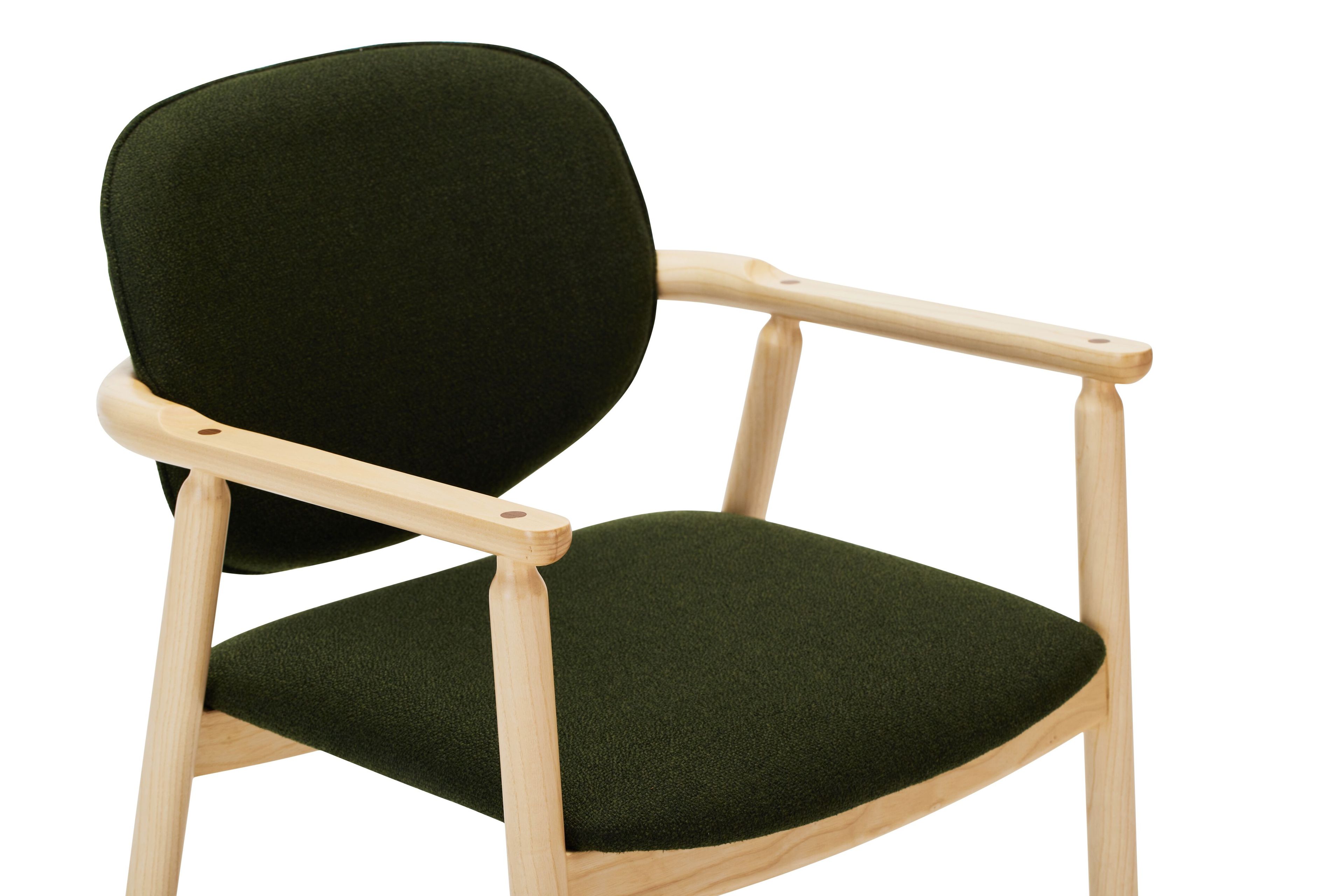 Стул из ткани и ясеня с подлокотниками Papell Design гостиница ARCH-00145350 - Вид №5