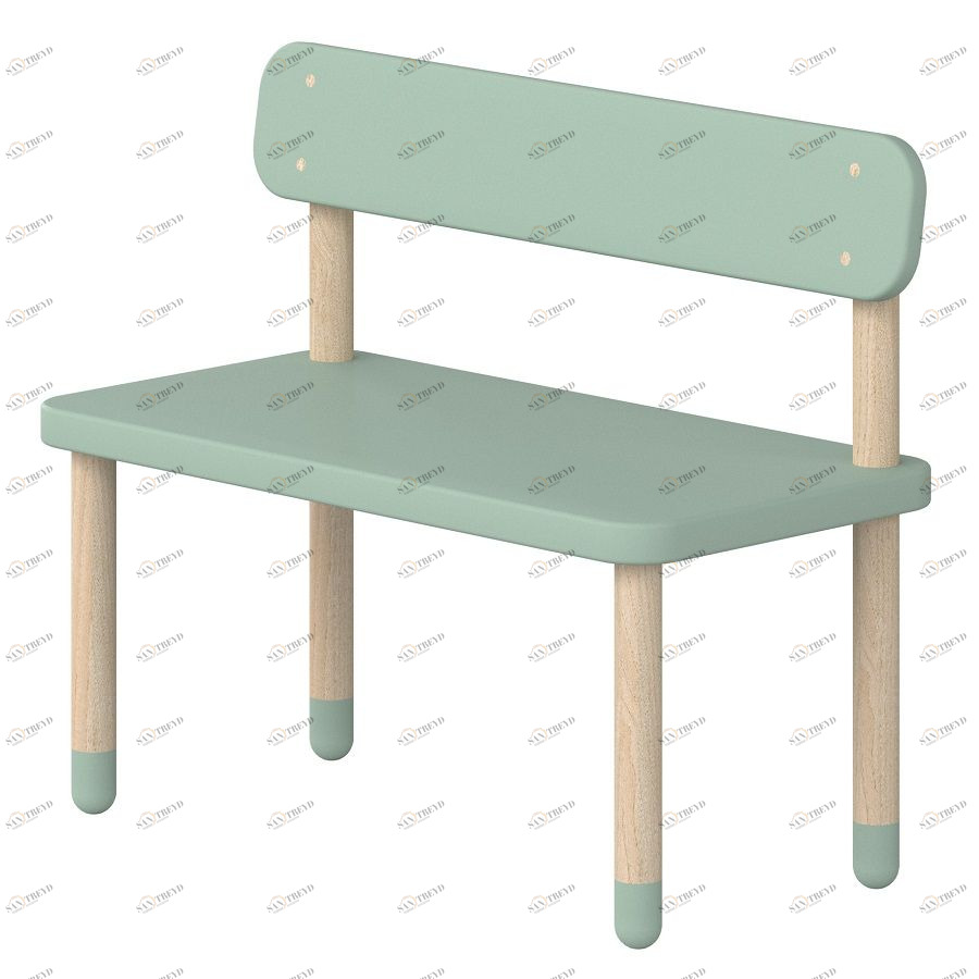Скамья со спинкой Flexa Play, мятно-зеленая 821005879
