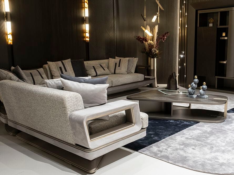 Угловой диван из ткани Zebrano Athena ARCH-00068915 - Вид №4