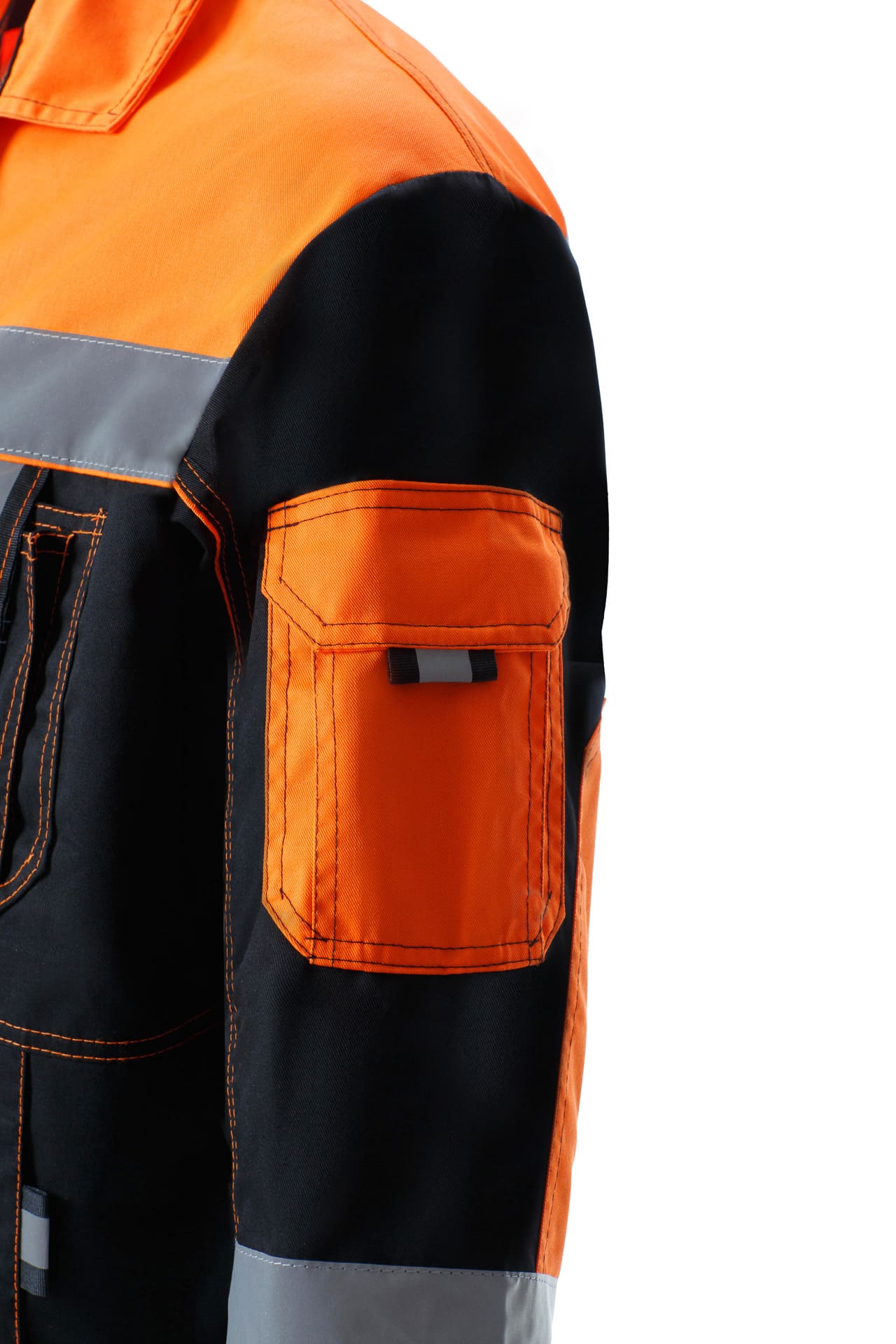 61843 Костюм "Профессионал-2" с СВП черно-оранжевый  Летняя спецодежда  размер 52-54/170-176  - Вид №8