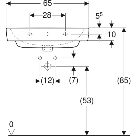 501.722.00.1 Накладная раковина Geberit Renova Plan Geberit  - Вид №34