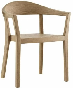 horgenglarus Штабелируемый стул из массива дерева с подлокотниками  3-350a