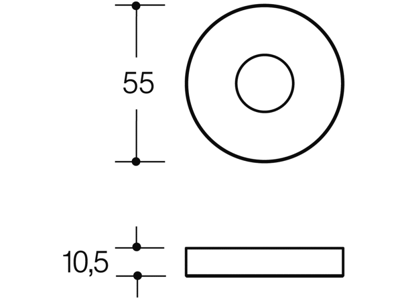 305.21XAHKN ручка-розетка (h-технология) HEWI System 111 | Edelstahl  - Вид №1