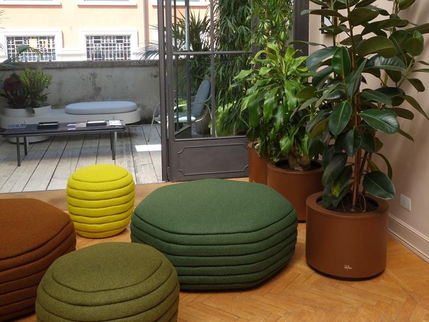 Hobby Flower Низкий круглый горшок из нержавеющей стали с автоматическим поливом Urban sun-id-1426153 - Вид №2