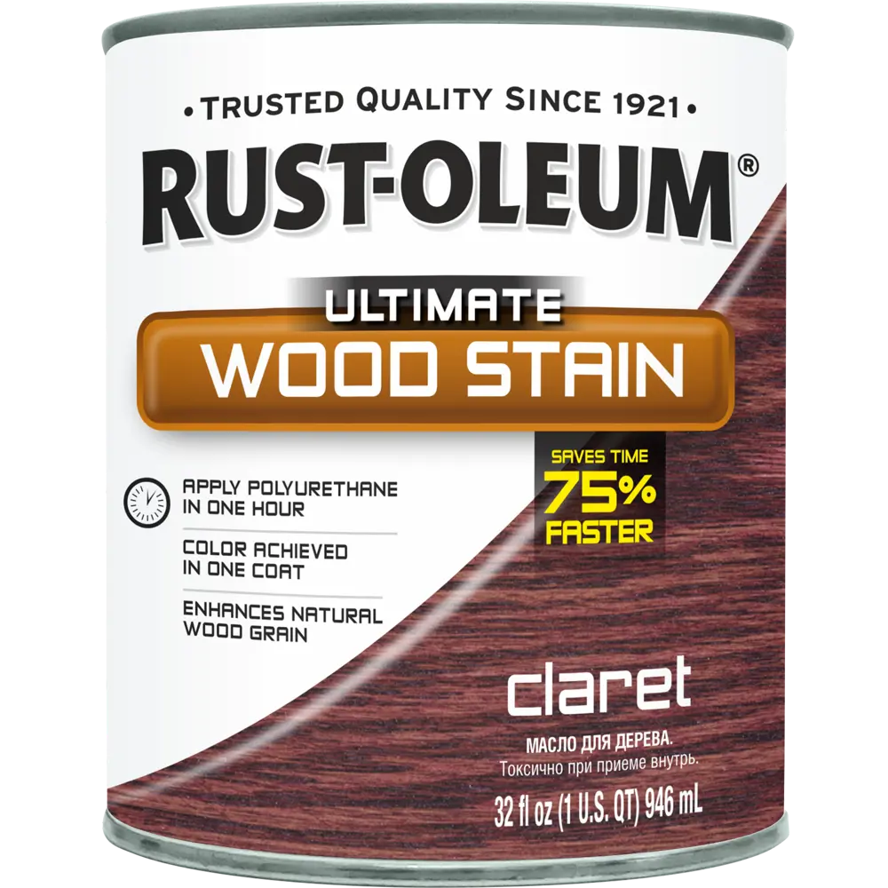 Масло тонирующее Ultimate цвет красное вино 0.946 л RUST-OLEUM STLM-2107706 - Вид №1