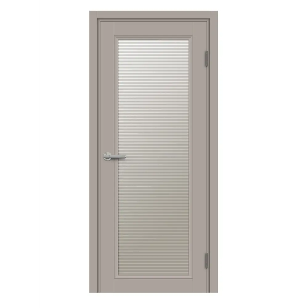 Комплект двери Лион остекленная 80x200 см HardFlex цвет тауп серый с добором 100 мм МАРИО РИОЛИ STLM-2102935