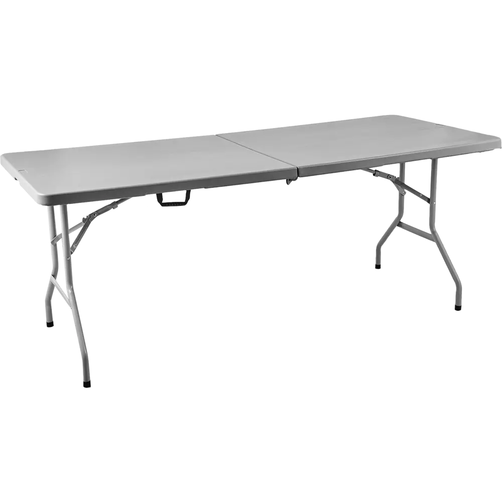 Стол садовый прямоугольный Сатурн СТР180 разборный 76x74x183 см сталь/пластик серый 88243370 STLM-2061561 METMEBEL 