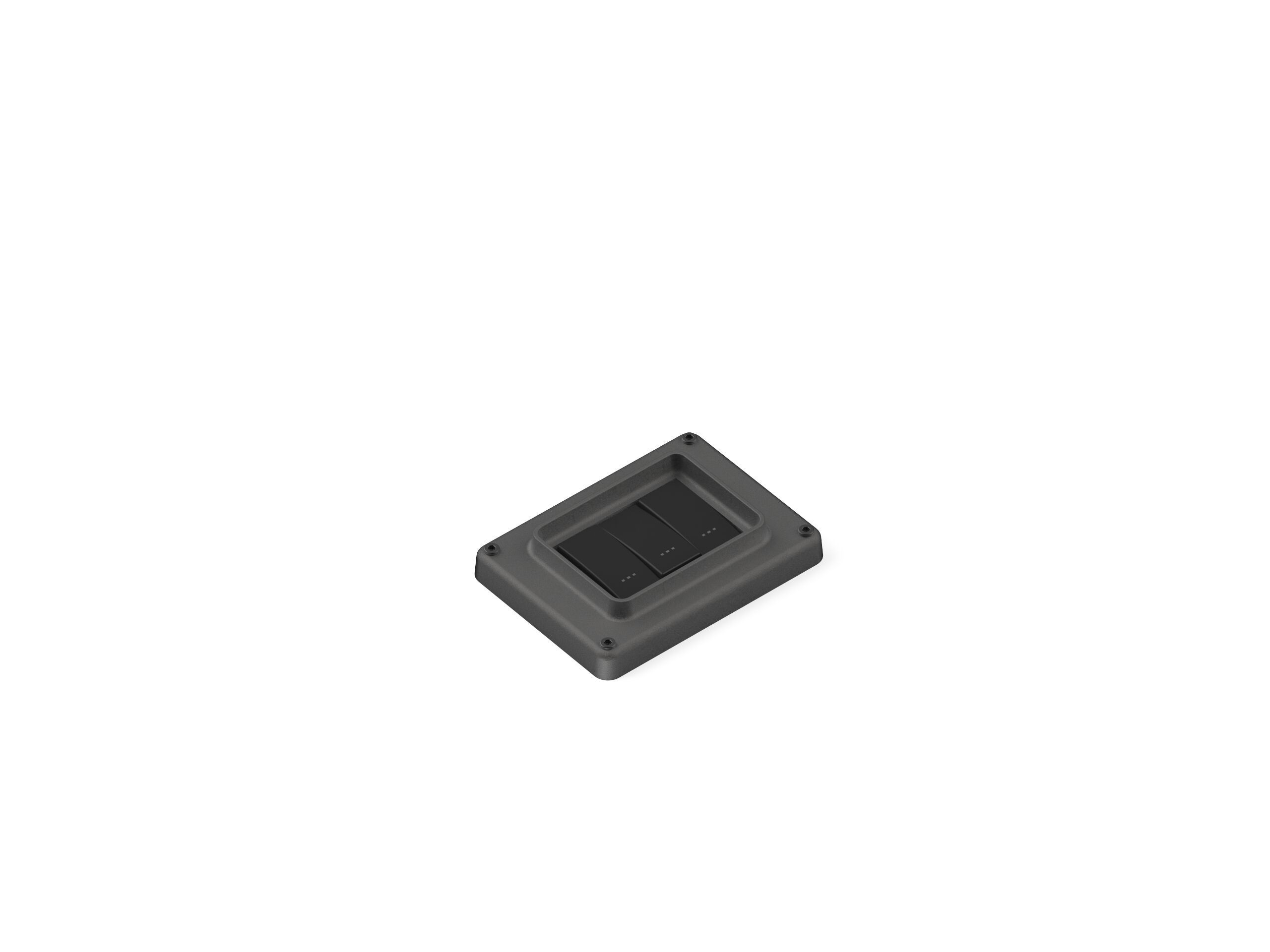 Анодированная алюминиевая пластина для розеток и выключателей Genuit Graphite ARCH-00141383 - Вид №2