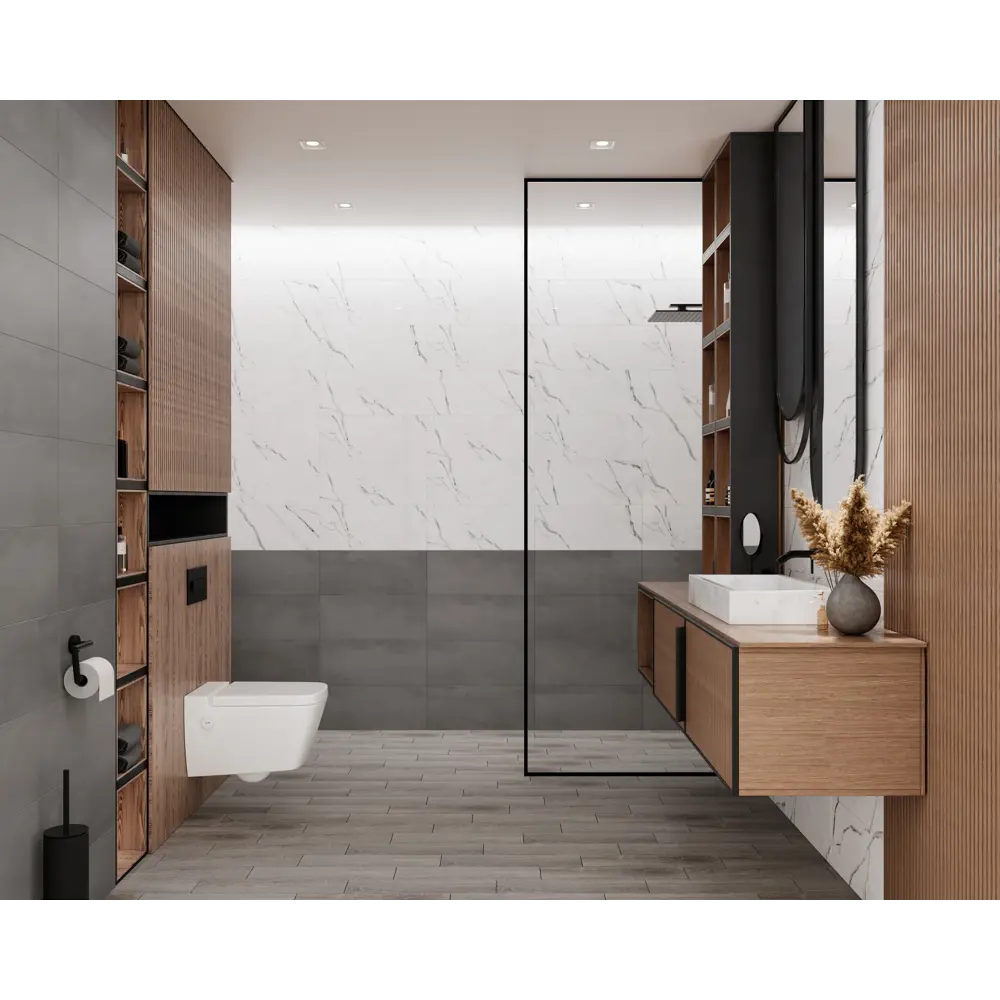 Плитка настенная Gracia Ceramica Status 01 25x60 см 1.2 м² матовая цвет серый 86745657 STLM-2183871 - Вид №5