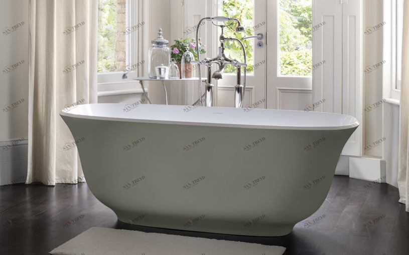 AMT-N-GR-NO Ванна отдельностоящая Victoria + Albert Amiata Light Grey