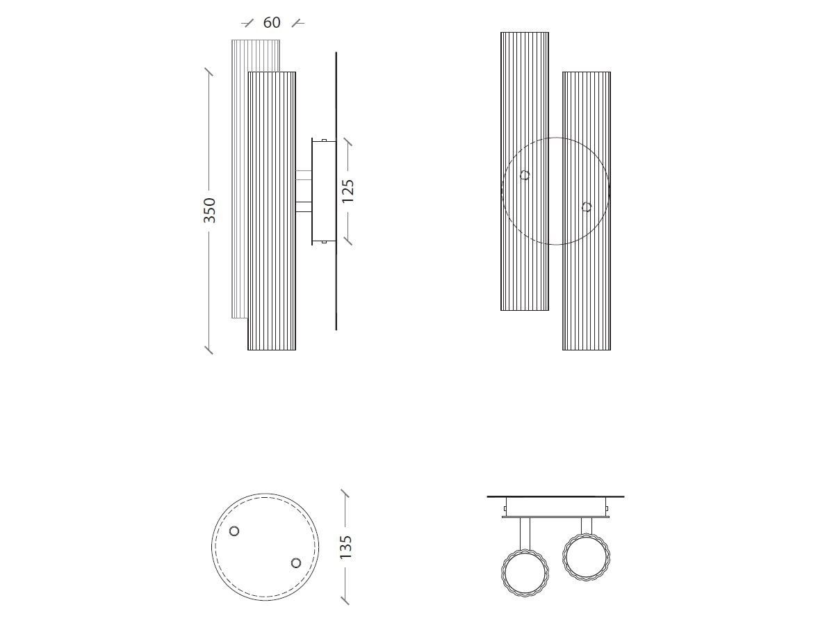 Латунный светодиодный настенный светильник LUCE TU Lustrin ARCH-00030352 - Вид №2