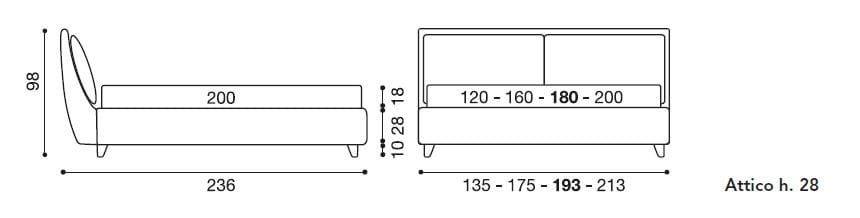 Кожаная двуспальная кровать с мягким изголовьем Twils пентхаус ARCH-00118007 - Вид №11