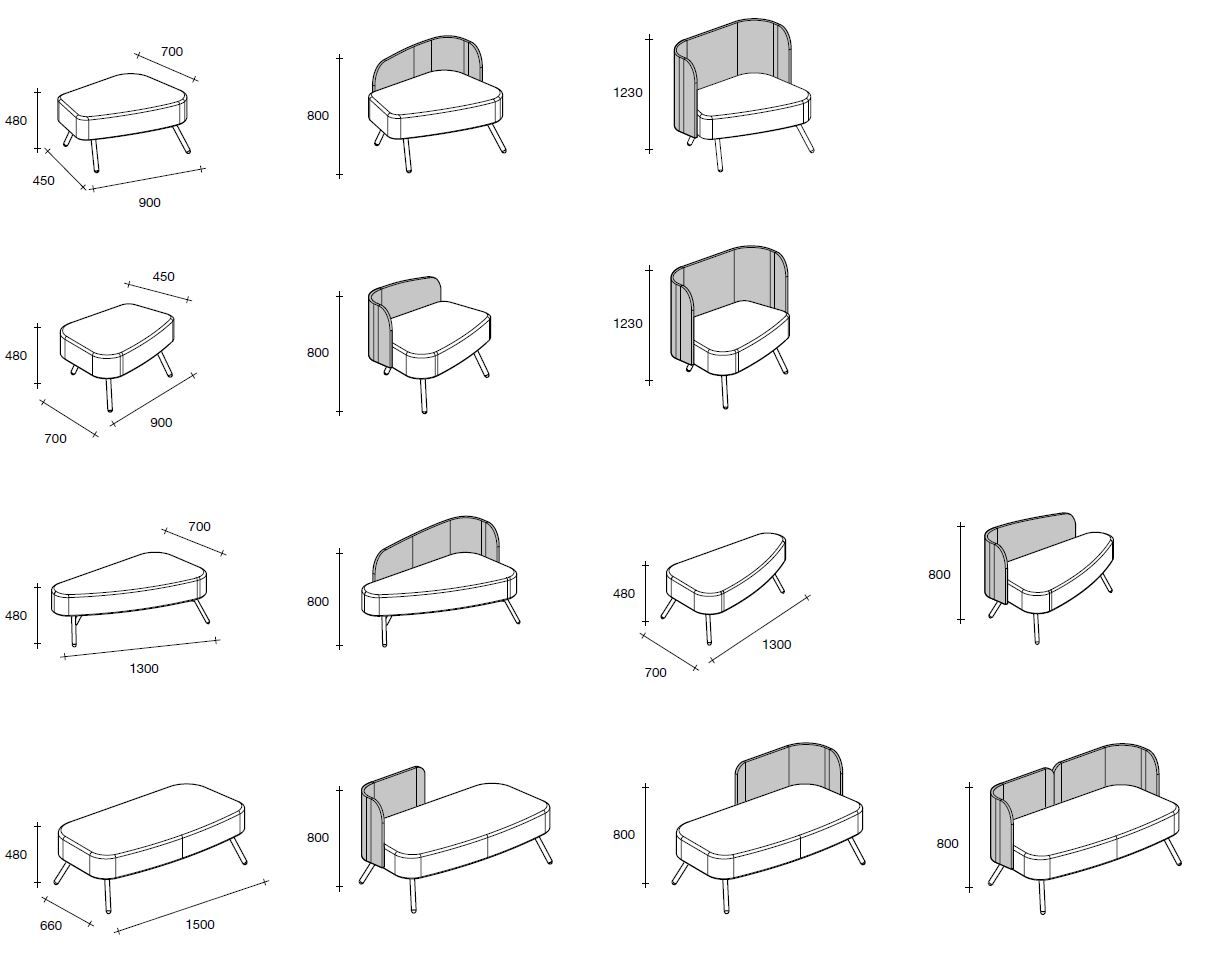 Тканевое кресло Sesta блог ARCH-00030421 - Вид №4