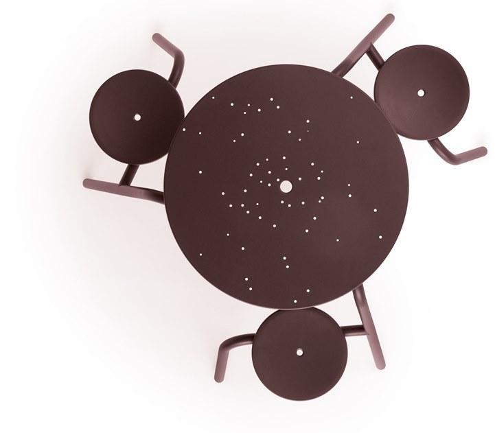 Extremis Круглый металлический стол для пикника со встроенными стульями sun-id-1346887 - Вид №4