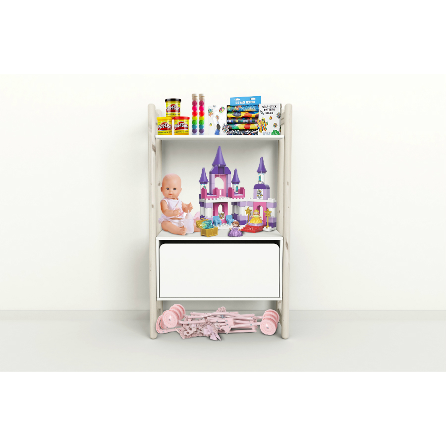 Гарнитур Midi В, 1 полка и 1 комод, белый, искусственно состаренный Flexa 812630390 - Вид №2