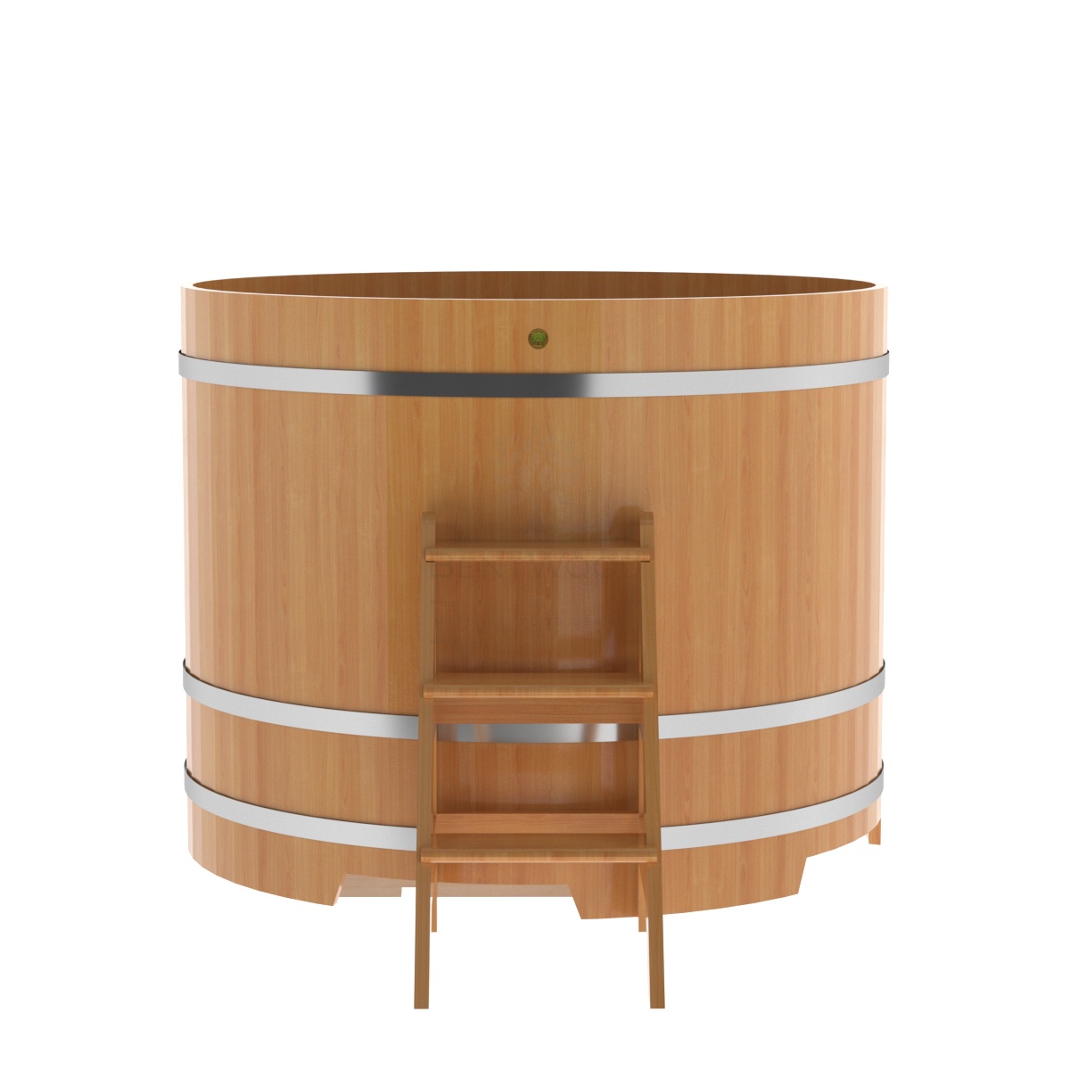 1207 Купель круглая из лиственницы d=1,50х1,2 натуральная премиум Alyarus  - Вид №3