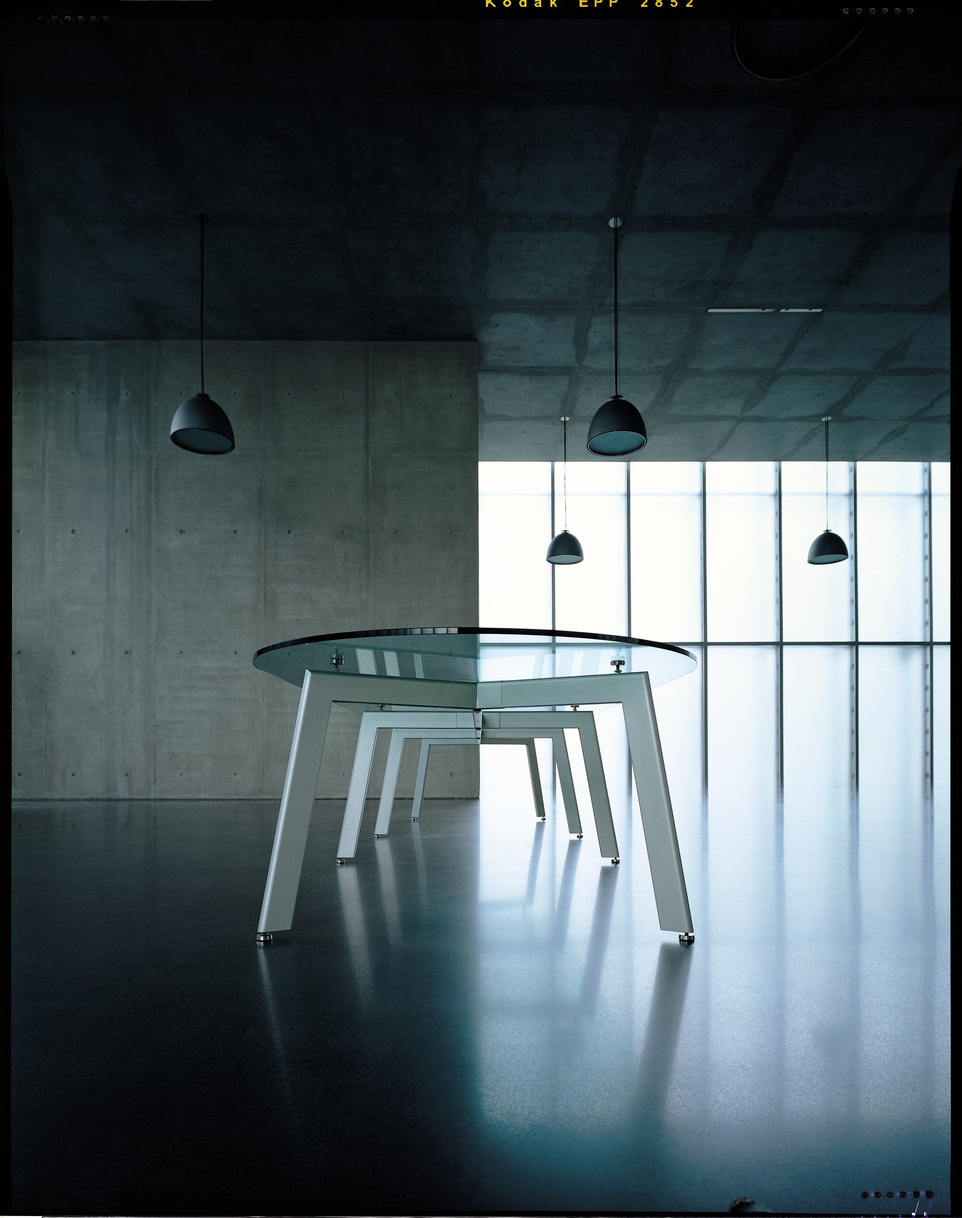 Овальный стол из стали и стекла Desalto LINK ARCH-00138568 - Вид №6