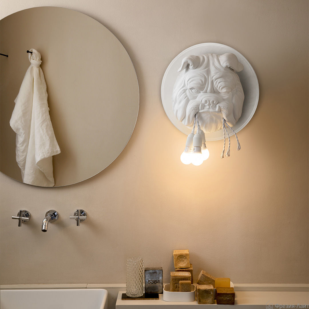 Karman AP191 BA INT AMSTERDAM настенный светильник бульдог белый 118414