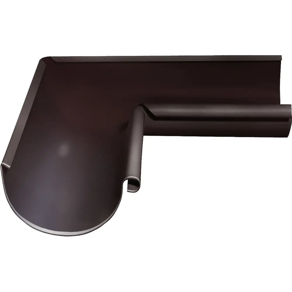 Угол желоба на 90° внутренний GL PE 125 мм цвет шоколад Grand Line STLM-2044956