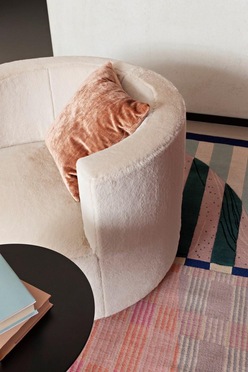 Saba Italia Вращающееся кресло из ткани с подлокотниками sun-id-1421415 - Вид №3