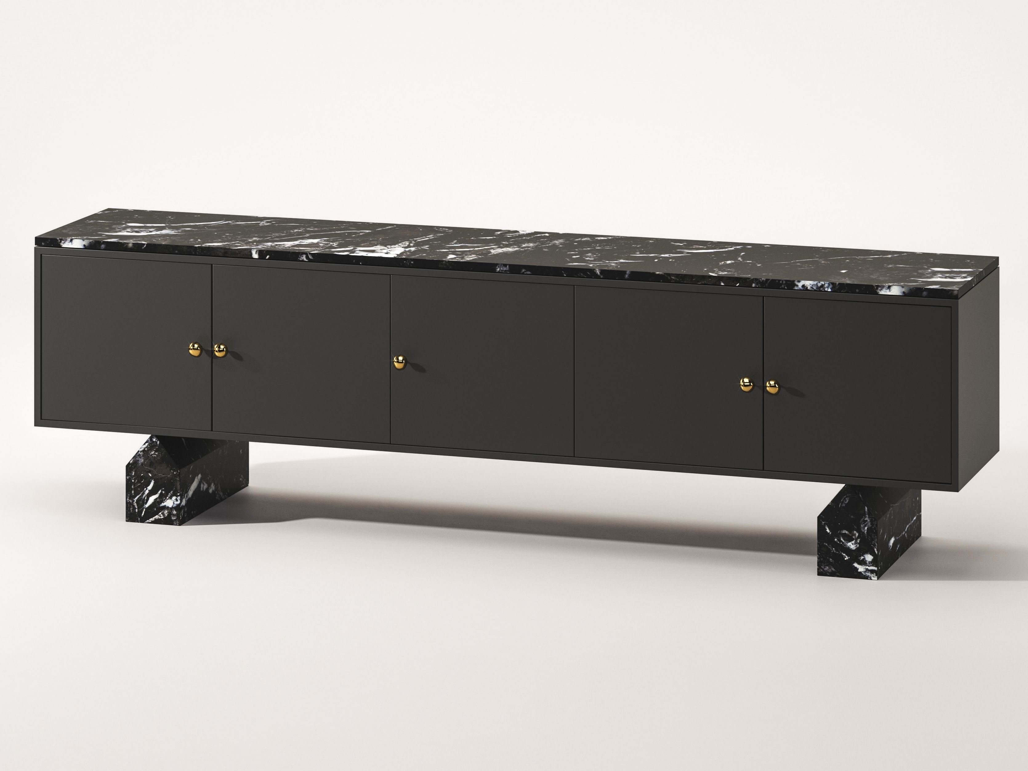 Мебель из лакированного дерева и мрамора Marquina Falsasquadra Nilde ARCH-00005455