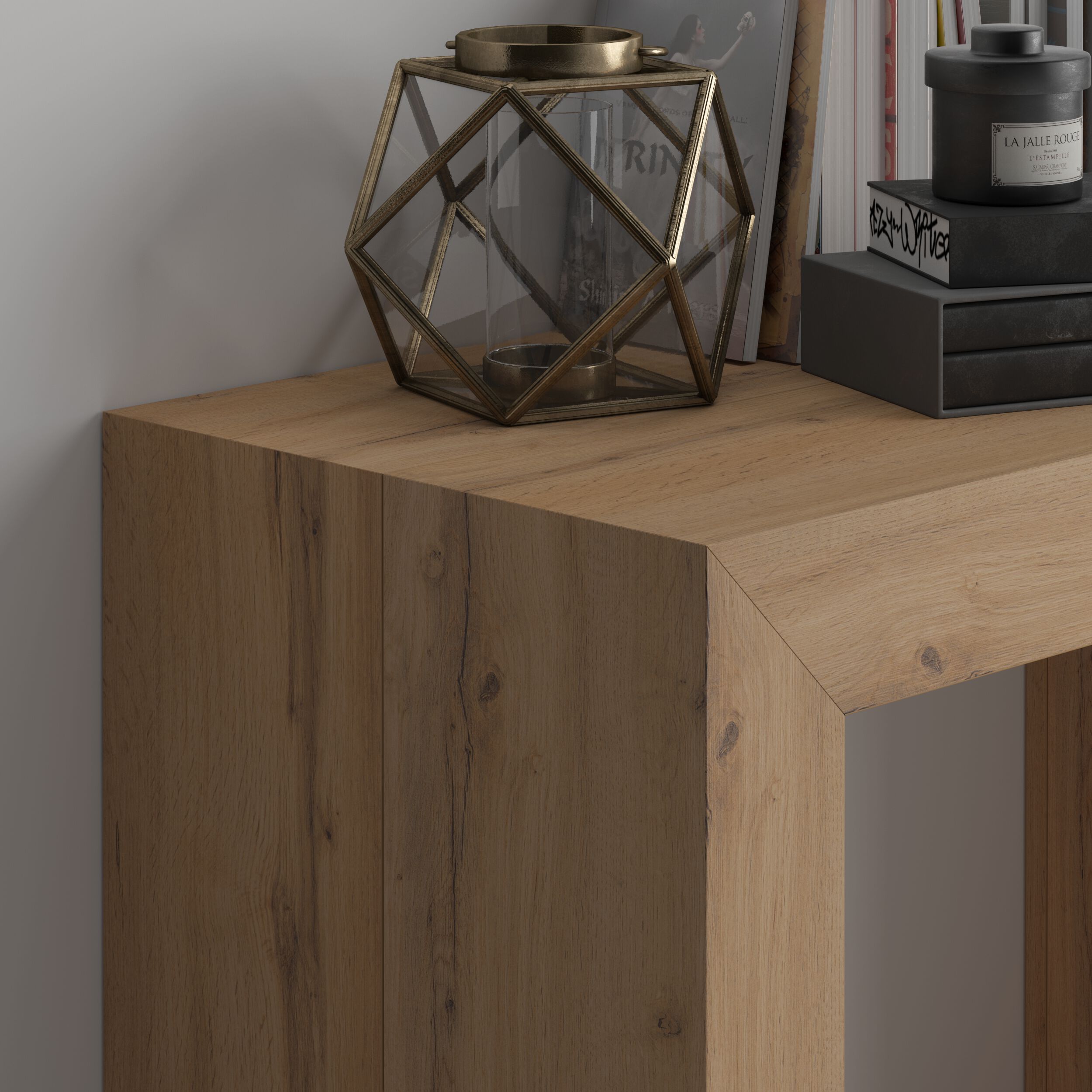 Выдвижная прямоугольная консоль из меламинированного дерева Mobili Fiver Angelica ARCH-00048401 - Вид №3