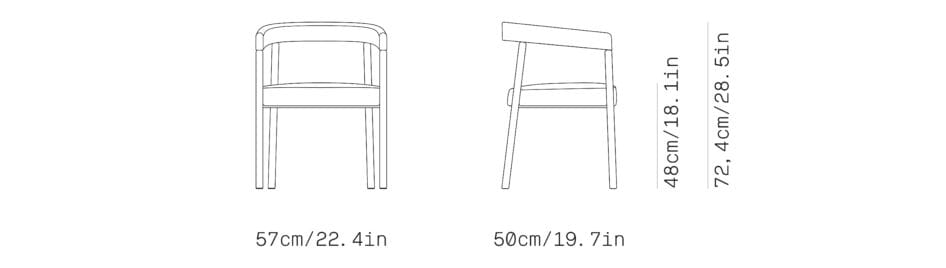 Деревянный стул с мягким сиденьем Omelette Editions Nua ARCH-00009312 - Вид №9