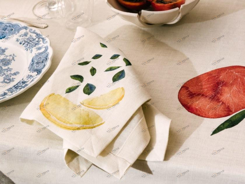 The NapKing Набор для завтрака (6 салфеток + 6 салфеток) Citrus sun-id-1487365