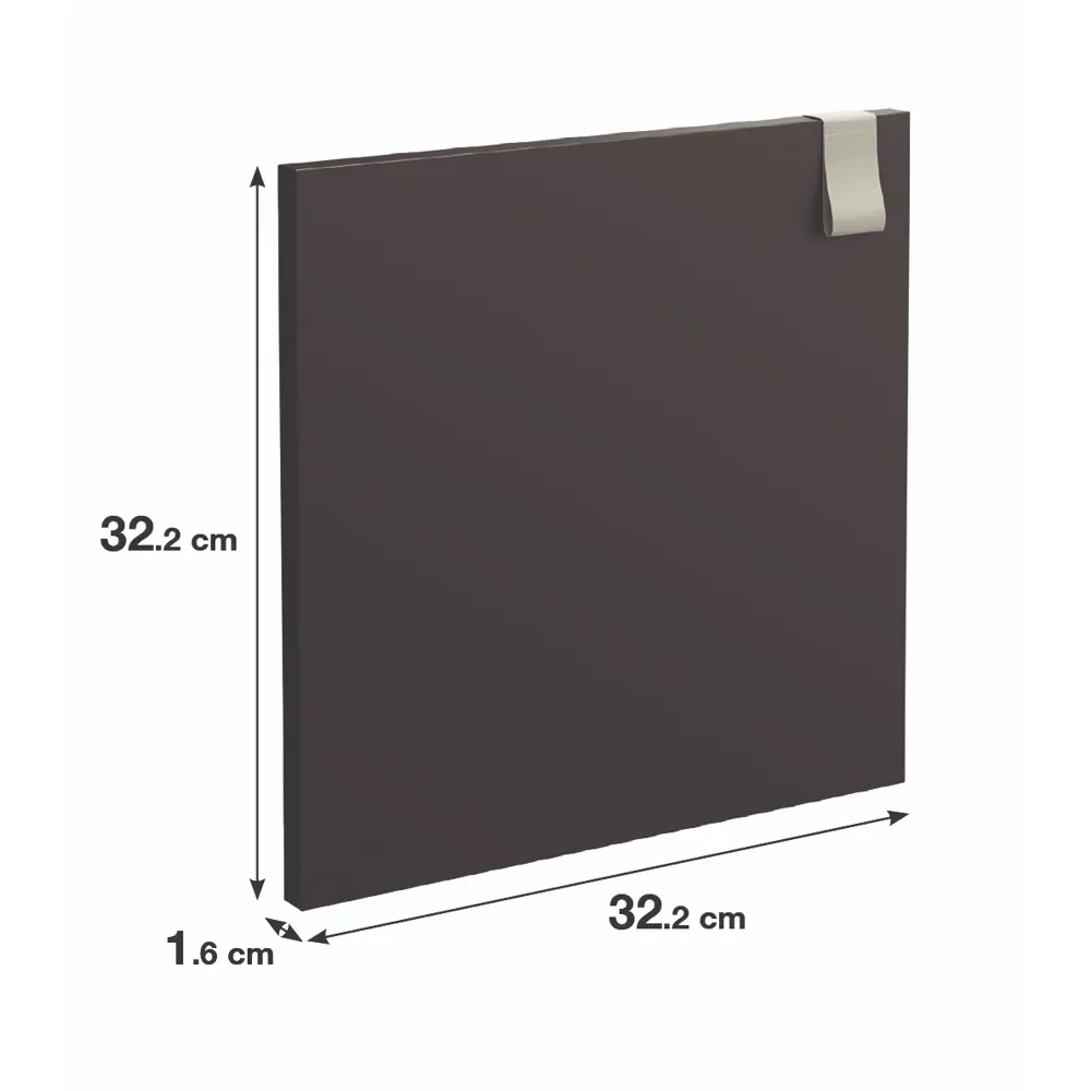 Фасад Spaceo KUB 32.2x32.2 см ЛДСП цвет графит 82731903 STLM-2191622