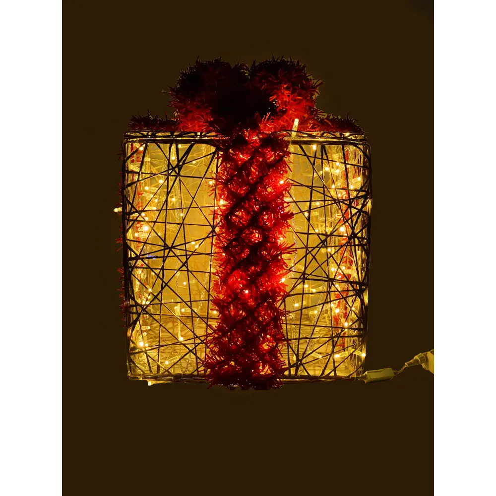 Электрическая светящиеся фигура Подарок 100 LED 40x40x40 см теплый белый свет 86164009 STLM-2037776 AJURIO  - Вид №9