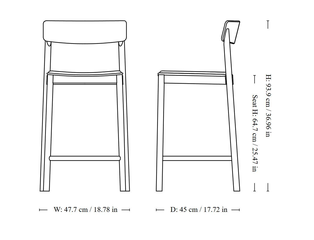 Твердый деревянный кухонный стул с мягким сиденьем &Tradition Betty ARCH-00117131 - Вид №15